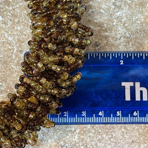 ARTISAN Hand Made Beaded Cluster Thick Choker Style Necklace Collar Piece BEAUTI - Picture 5 of 7